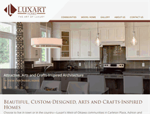 Tablet Screenshot of luxarthomes.com